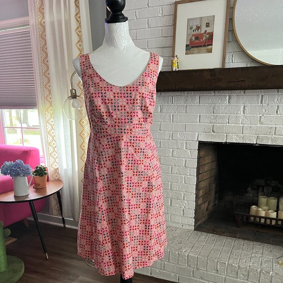 Modcloth Pink Cherry Velvet New Girl Style Dress with Pockets XL - Picture 1 of 7